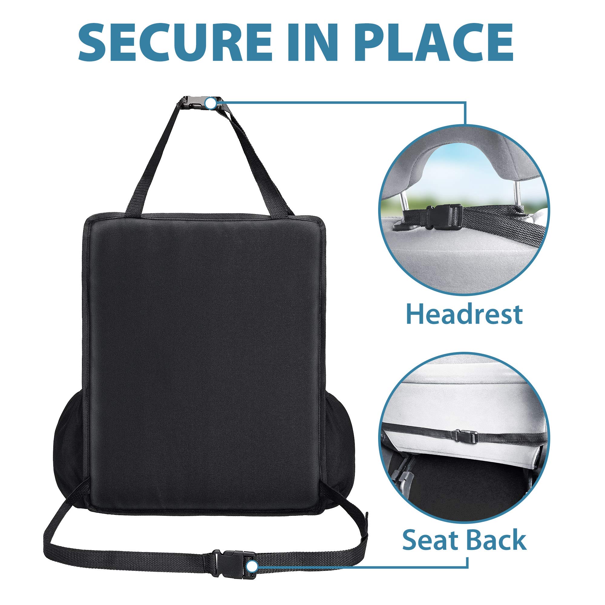 Elantrip Car Front Seat Organizer with Adjustable Straps - Back Seat Storage for Delivery Drivers, Office Files & Passenger Seat - Perfect for Truck, SUV & Sedan Organization While Driving