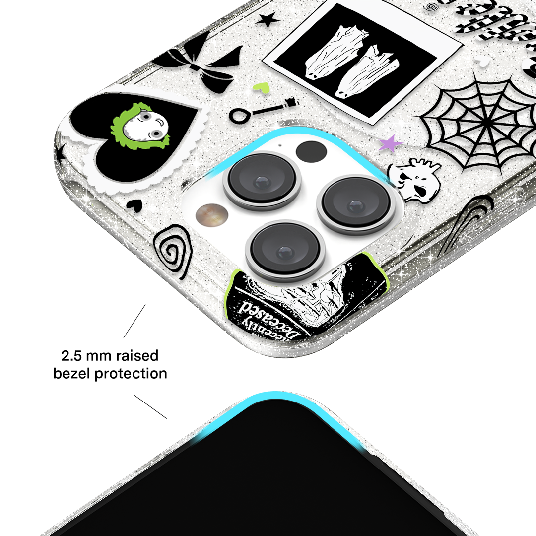 Beetlejuice Ghost with the Most iPhone Case - Fun Movie Character Phone Cover for iPhone 11/12/13/14/15 Pro Max - Perfect for Halloween, Cosplay & Movie Fans
