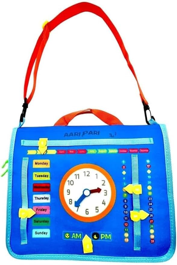 **Montessori Busy Board for Toddlers 1-4 Years - Sensory Travel Toys for Airplane, Car & Home - Educational Learning Games for Boys & Girls - Preschool Quiet Book (Blue)**    **Usage Scenarios:** Perfect for travel, long car rides, airplane trips, quiet play at home, and preschool learning activities.