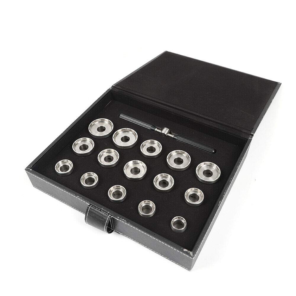 15-Piece Watch Back Cover Opener Kit - Professional Watch Case Removal Tool Set with Multiple Die Sizes for Breitling & Other Luxury Watches - Perfect for Watchmakers, Jewelers & DIY Watch Repair at Home or Workshop