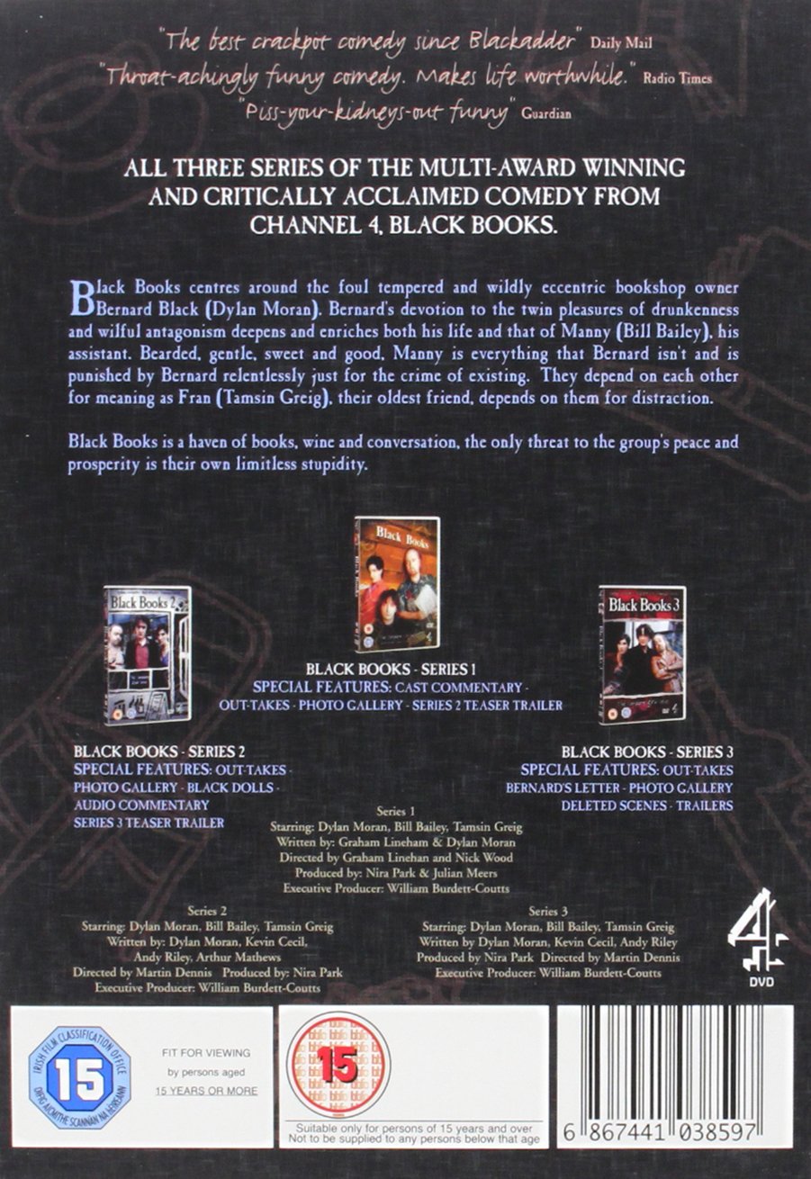 Black Books Complete Series 1-3 DVD Box Set - All Seasons Collection (PAL Region 2 UK Import) - Perfect for British Comedy Fans & DVD Collectors