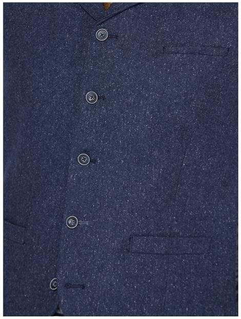 Gibson Blue Tweed Slim Fit Waistcoat Vest for Men - Classic Formal & Casual Wear - Perfect for Weddings, Office & Special Occasions