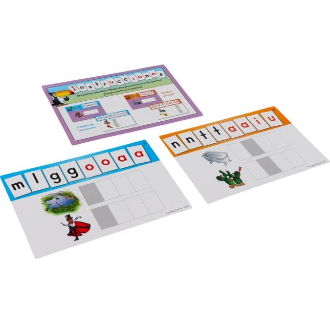 Spanish Word Building Task Cards - Really Good Stuff Tarjetas de Trabajo: Construcción de Palabras - 21 Educational Flash Cards for Language Learning & Classroom Activities
