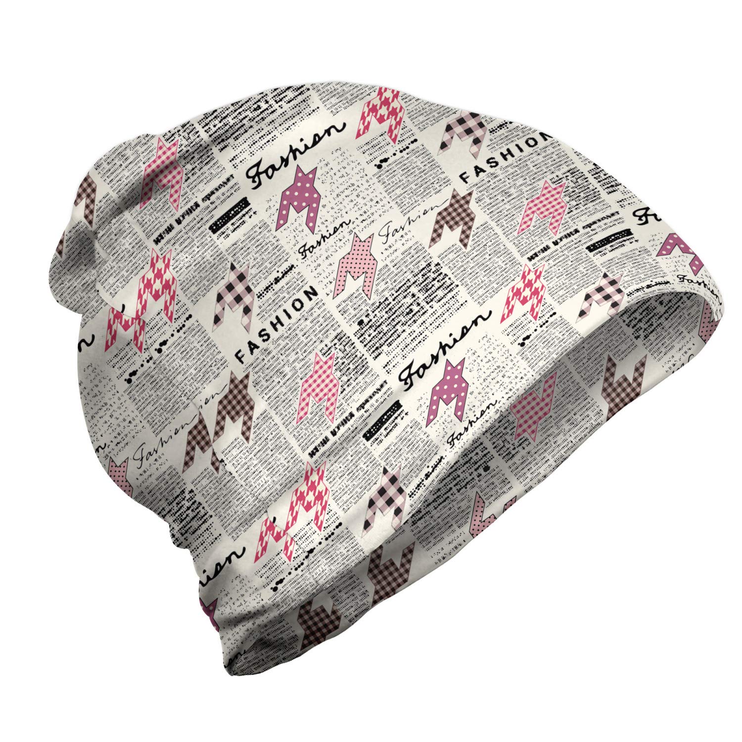 Ambesonne Unisex Beanie - Retro Knit Winter Hat for Men & Women - Fashionable Outdoor Hiking & Cold Weather Accessory - Perfect for Skiing, Snowboarding & Casual Winter Wear