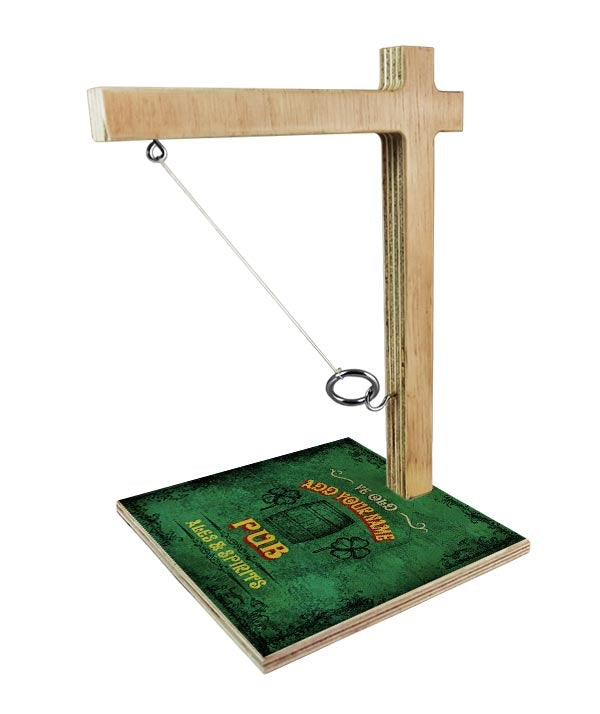 Large Tabletop Ring Toss Game - Fun Irish Pub Style Indoor/Outdoor Party Game for Adults & Kids - Perfect for St. Patrick's Day, Family Gatherings & Backyard BBQs