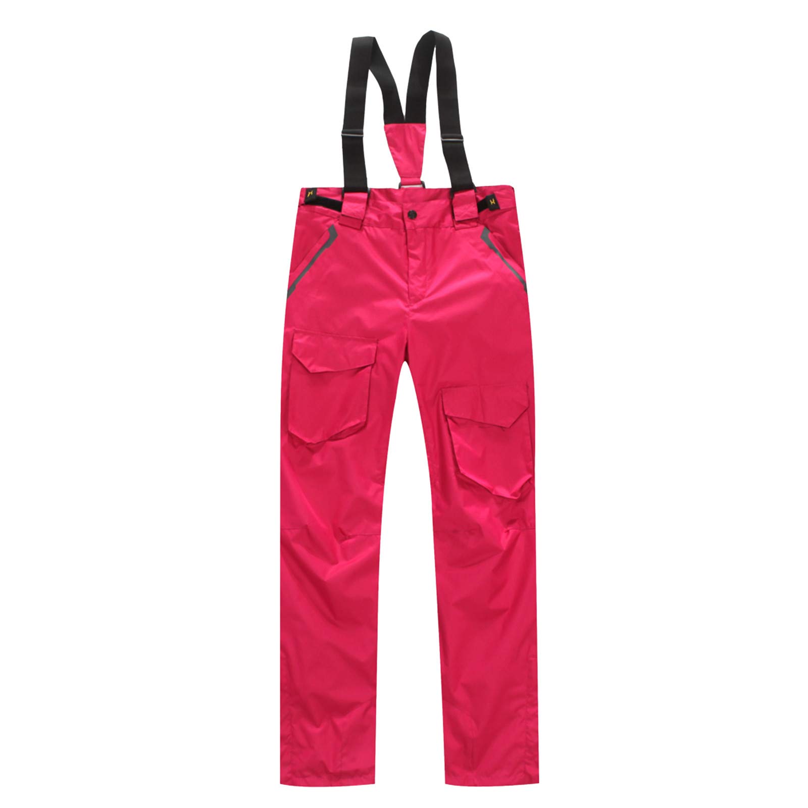 Women's Insulated One-Piece Bib Overalls - Solid Color Suspenders Jumpsuit with Long Pants | Workwear, Outdoor Activities & Casual Winter Wear