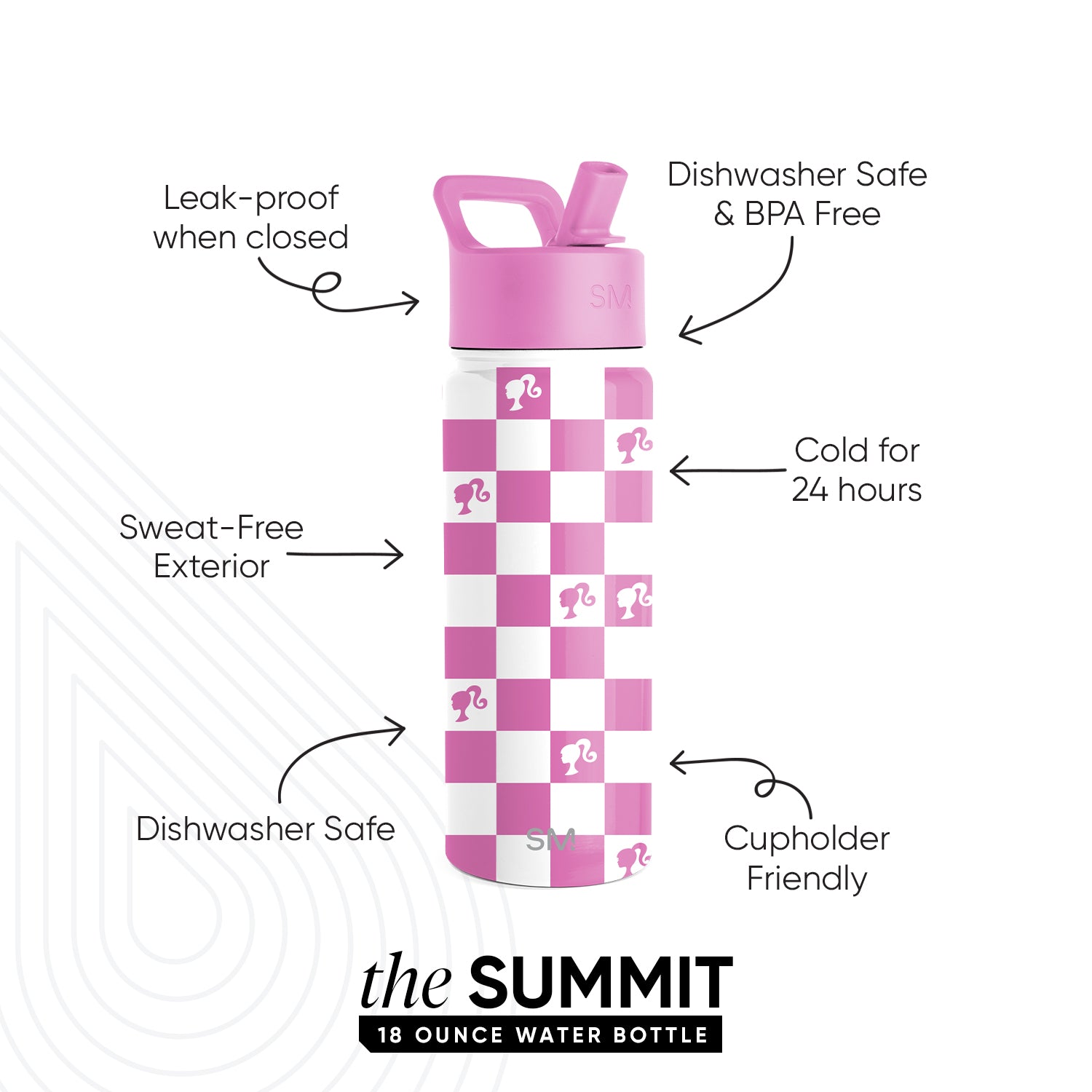 Summit Kids Water Bottle with Straw Lid - BPA Free, Leak Proof, Insulated Stainless Steel Bottle for School, Sports & Outdoor Activities