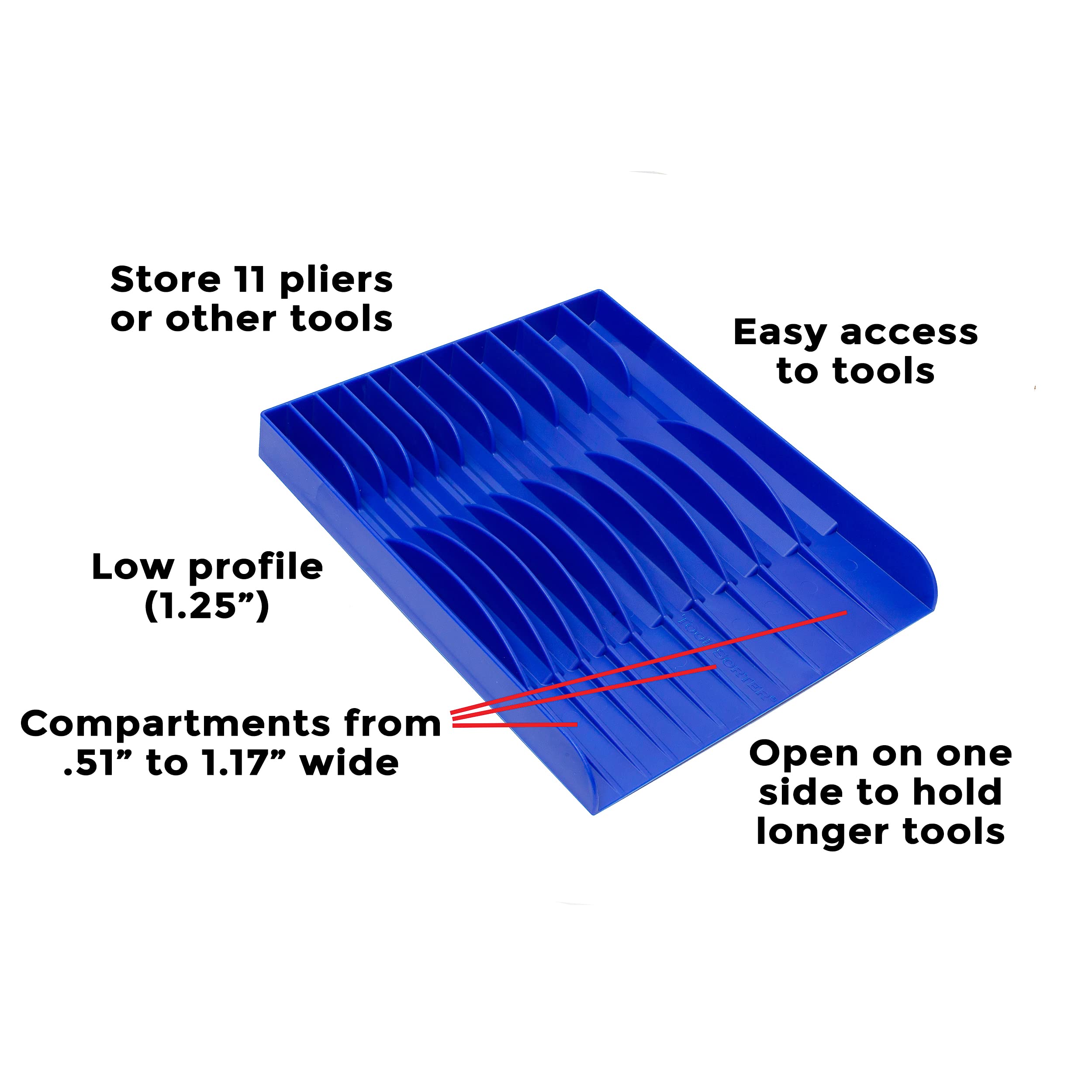 Blue Pliers Organizer - Heavy Duty Tool Storage for Electricians & DIY Projects - Perfect for Workshops, Garages & Toolboxes
