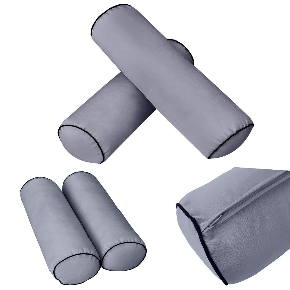 Prolinemax Outdoor Style 3 Twin-XL Daybed Mattress Cover with Contrast Trim - Fitted Bolster Pillow Case Sheet AD001 | Perfect for Patio Furniture, Sunroom Decor & Guest Bedding