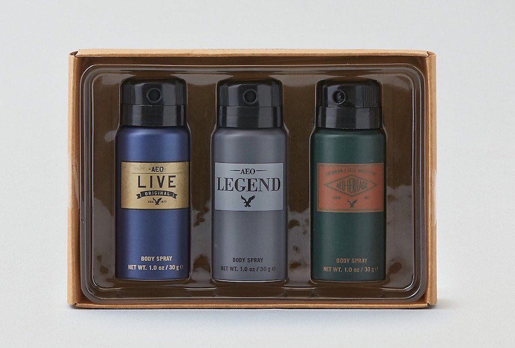 AEO American Eagle Outfitters Men's Cologne Gift Set - 3-Piece Body Spray Collection for Everyday Freshness | Perfect for Gifts, Travel & Gym
