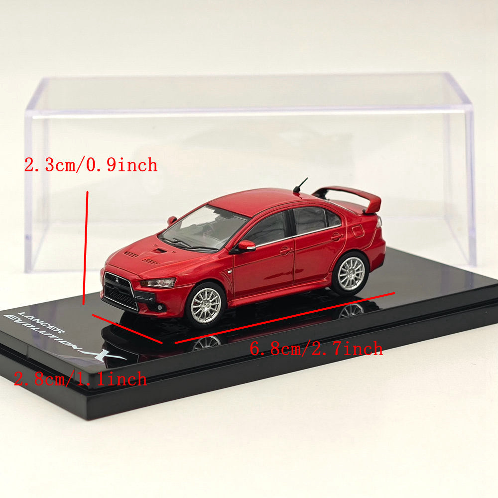 1/64 Mitsubishi Lancer Evolution X Phantom Red Metallic Diecast Model Car - Limited Collector's Edition for Car Enthusiasts & Display - Perfect for Showcases, Gifts, and Racing Collections