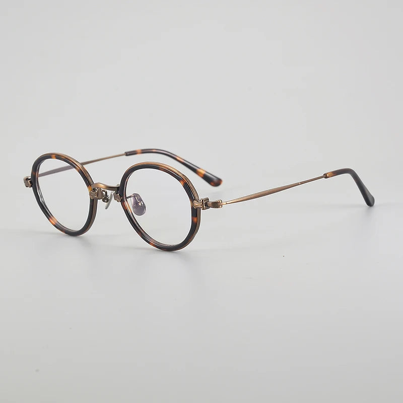 Aror Unisex Full Rim Big Round Titanium Acetate Eyeglasses 494196 - Lightweight & Durable Frame for Reading, Driving & Fashion (Men & Women)