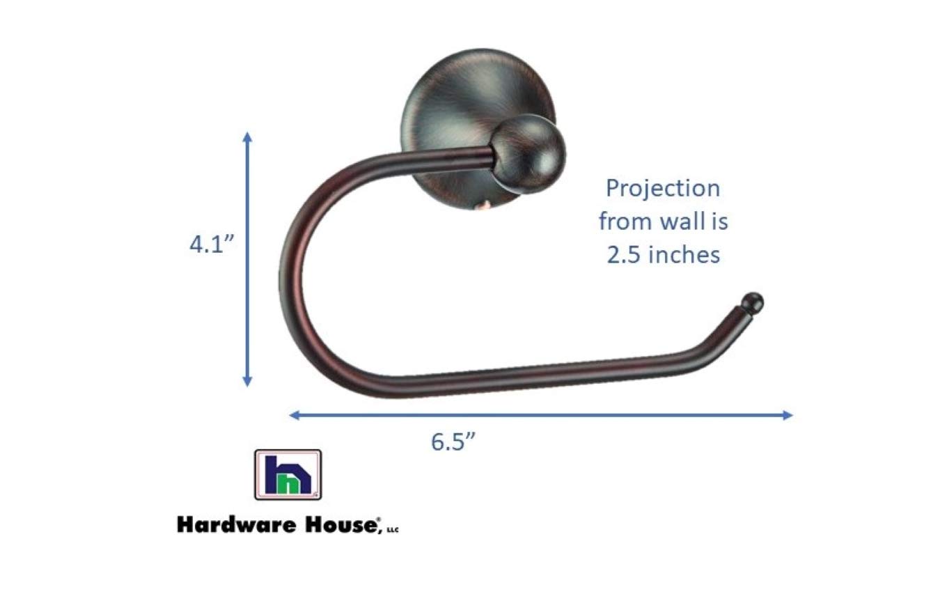 Newport Collection Oil Rubbed Bronze Toilet Paper Holder - H10-9567 by Hardware House | Bathroom Tissue Roll Stand for Modern & Traditional Home Decor