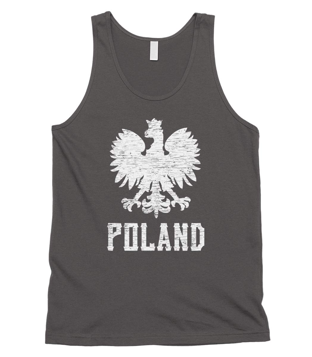 Men's Poland White Eagle Polish Pride Polska Tank Top - Patriotic Graphic Tee for Polish Americans - Perfect for Festivals, Sports & Casual Wear