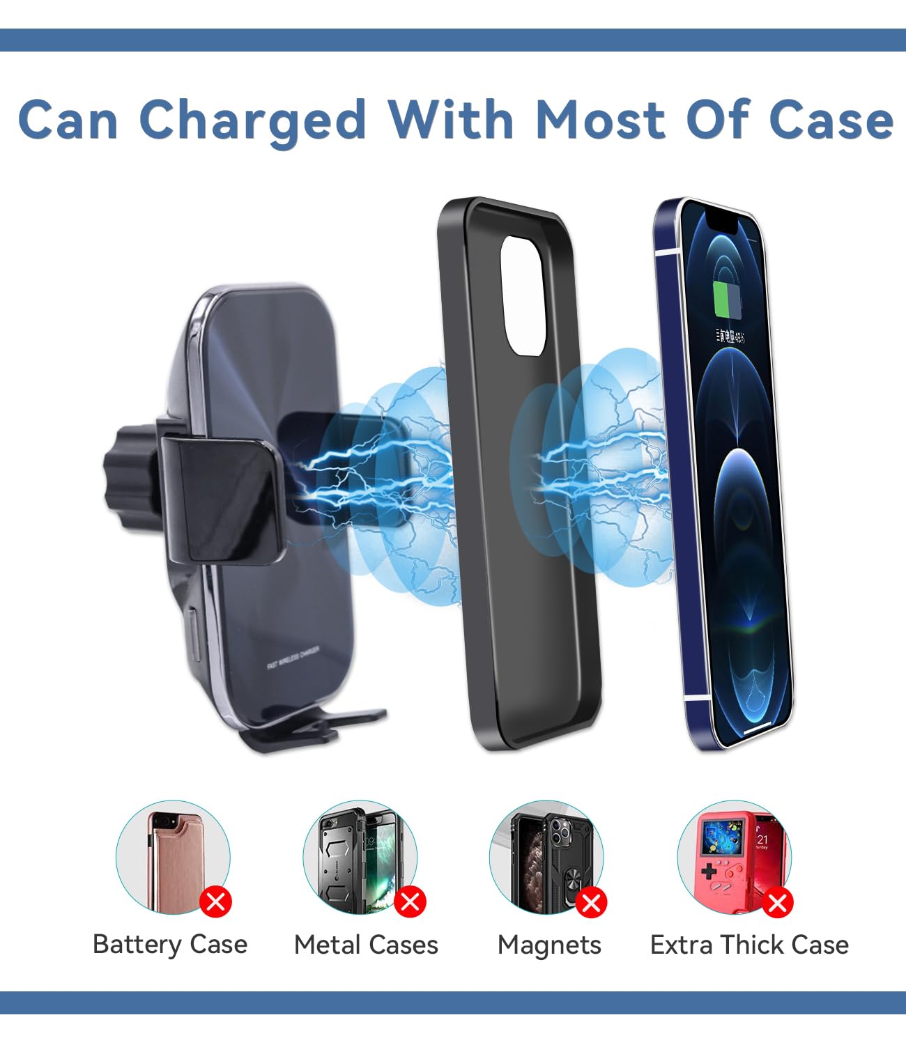 2023-2025 Honda CR-V Qi-Certified 15W Wireless Car Charger & Phone Holder - Auto-Locking Air Vent Mount for 4-7 Inch Smartphones (Exclusive Fit for CR-V, Not Compatible with Accord/Civic) - Perfect for Hands-Free Charging While Driving