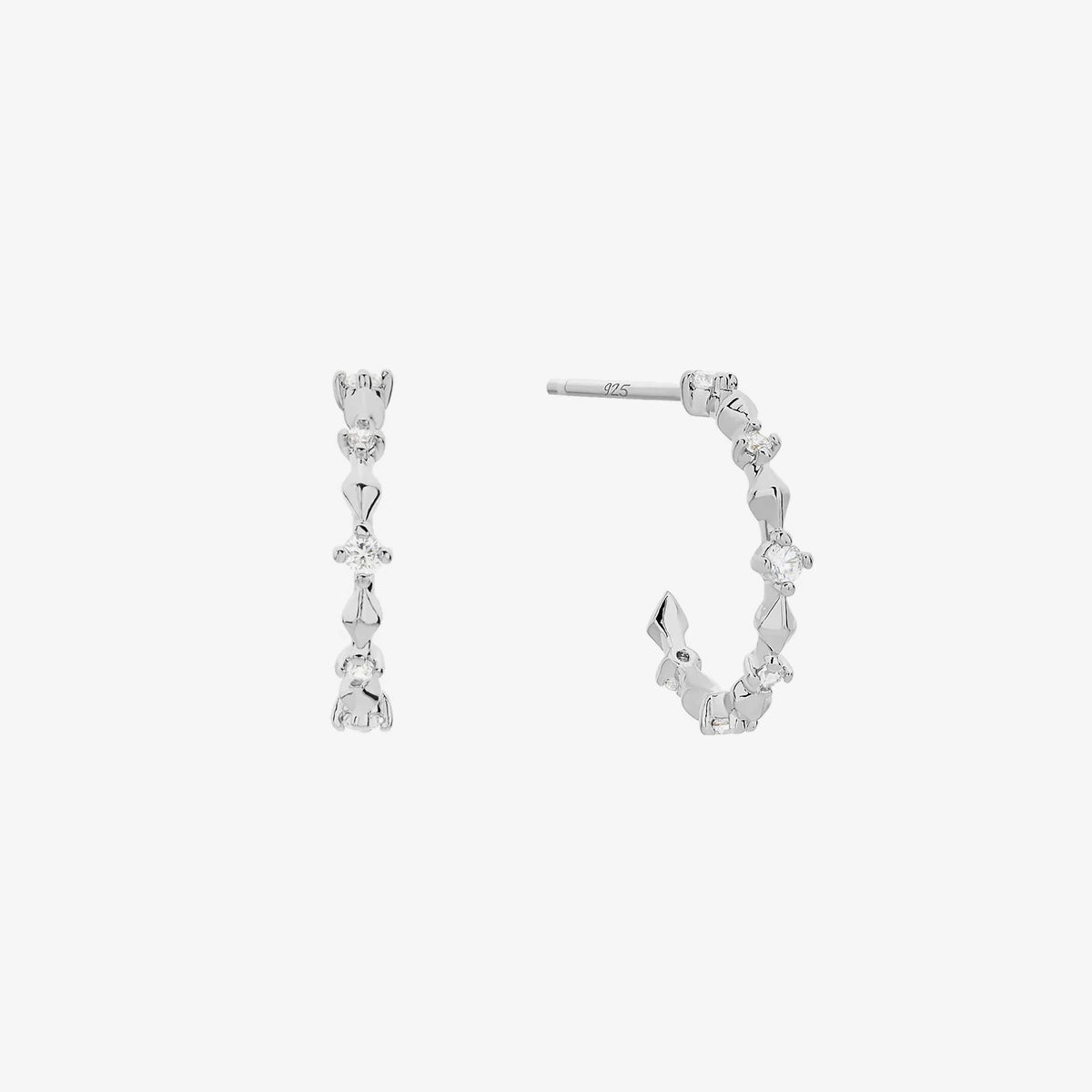 Cubic Hoop Earrings for Women - Trendy Geometric Jewelry for Everyday Wear & Special Occasions