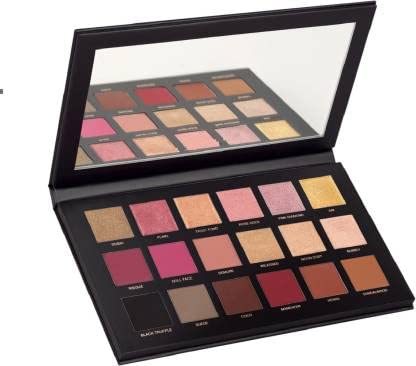 TUMR 18 Multicolor Rose Eyeshadow Palette & 20-Piece Makeup Kit with 7 Brushes, Contour Stick, Primer, Foundation, Kajal, 36H Eyeliner, Lashes & Curler, Beauty Blender, 3-in-1 Liner, Mascara, Eyebrow Pencil – Perfect for Professional Makeup, Everyday Glam, and Special Occasions