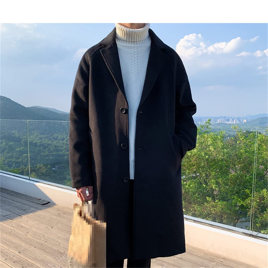 Men's Korean Winter Jacket & Wool Coat - Japanese Streetwear Overcoat for Men | Warm Winter Outerwear for Urban Fashion & Casual Outings