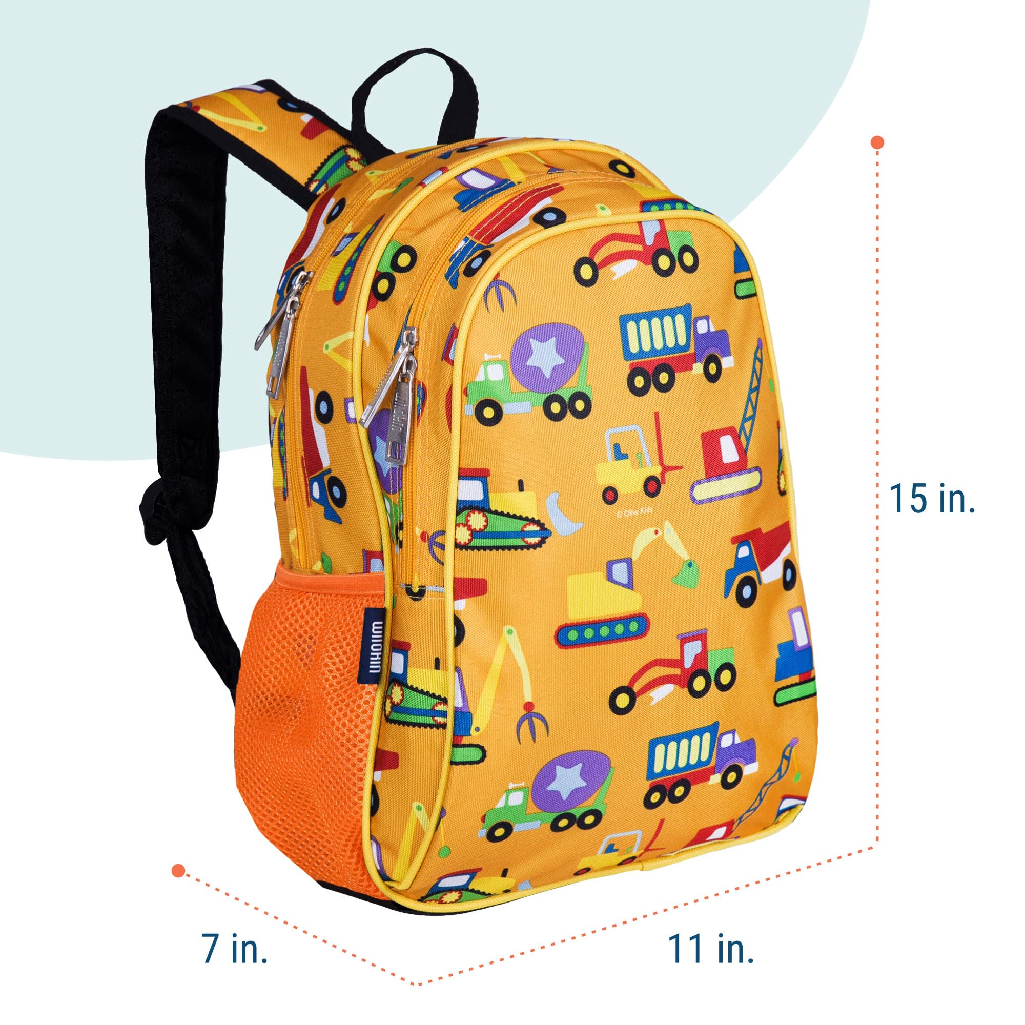 Wildkin 15-inch Kids Backpack - Durable Padded School Backpack with Adjustable Straps for Boys & Girls - Perfect for School, Travel & Day Trips