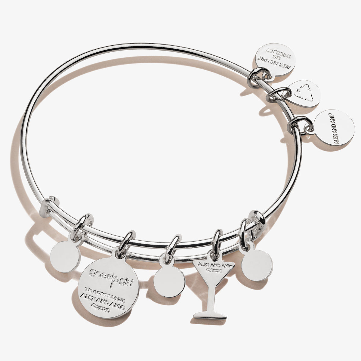 Gossip Girl 'Where Has She Been' Multi Charm Bangle Bracelet - Trendy Layered Jewelry for Women, Perfect for Parties, Dates & Everyday Wear