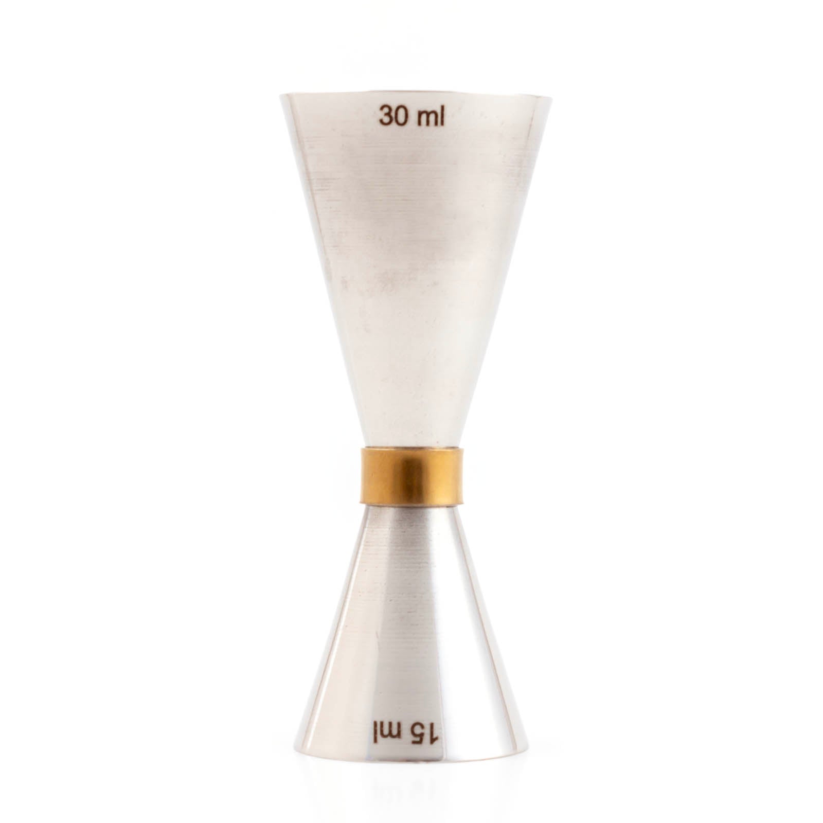 BarConic® Slender Jigger with Gold Ring - Premium Stainless Steel Cocktail Measuring Tool - 1oz & 2oz Size Options - Perfect for Home Bars, Mixology & Professional Bartending