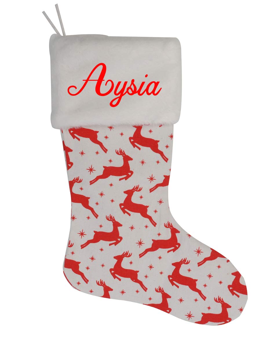 Personalized Christmas Stockings for Home Decor - Custom Name Embroidery Holiday Stockings for Fireplace Mantel, Gifts & Festive Decorations