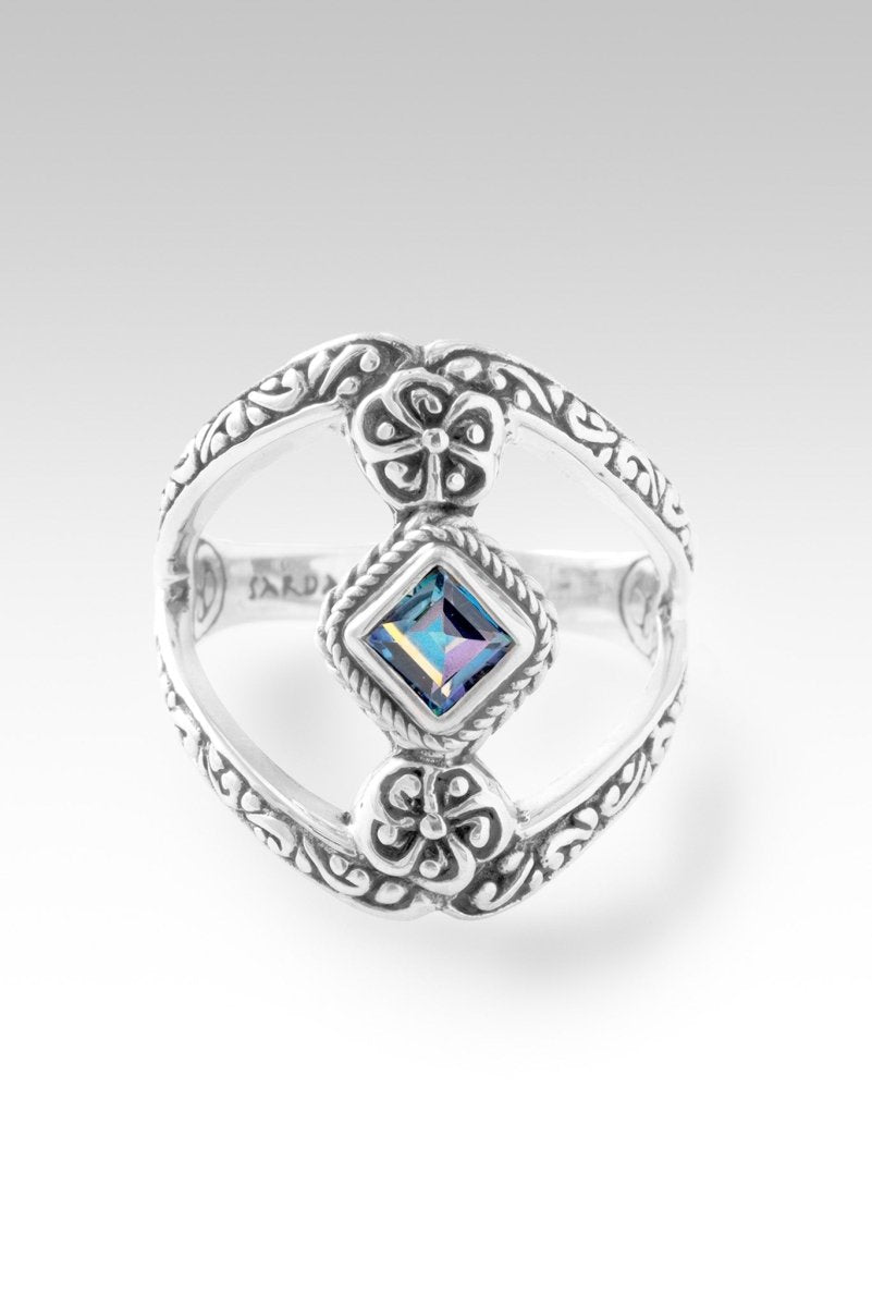 Joyful Soul Ring™ in Cuckoo Flower™ Mystic Topaz - Elegant Bohemian Jewelry for Women, Handcrafted Sterling Silver Ring with Genuine Mystic Topaz Gemstone, Perfect for Weddings, Anniversaries & Spiritual Healing