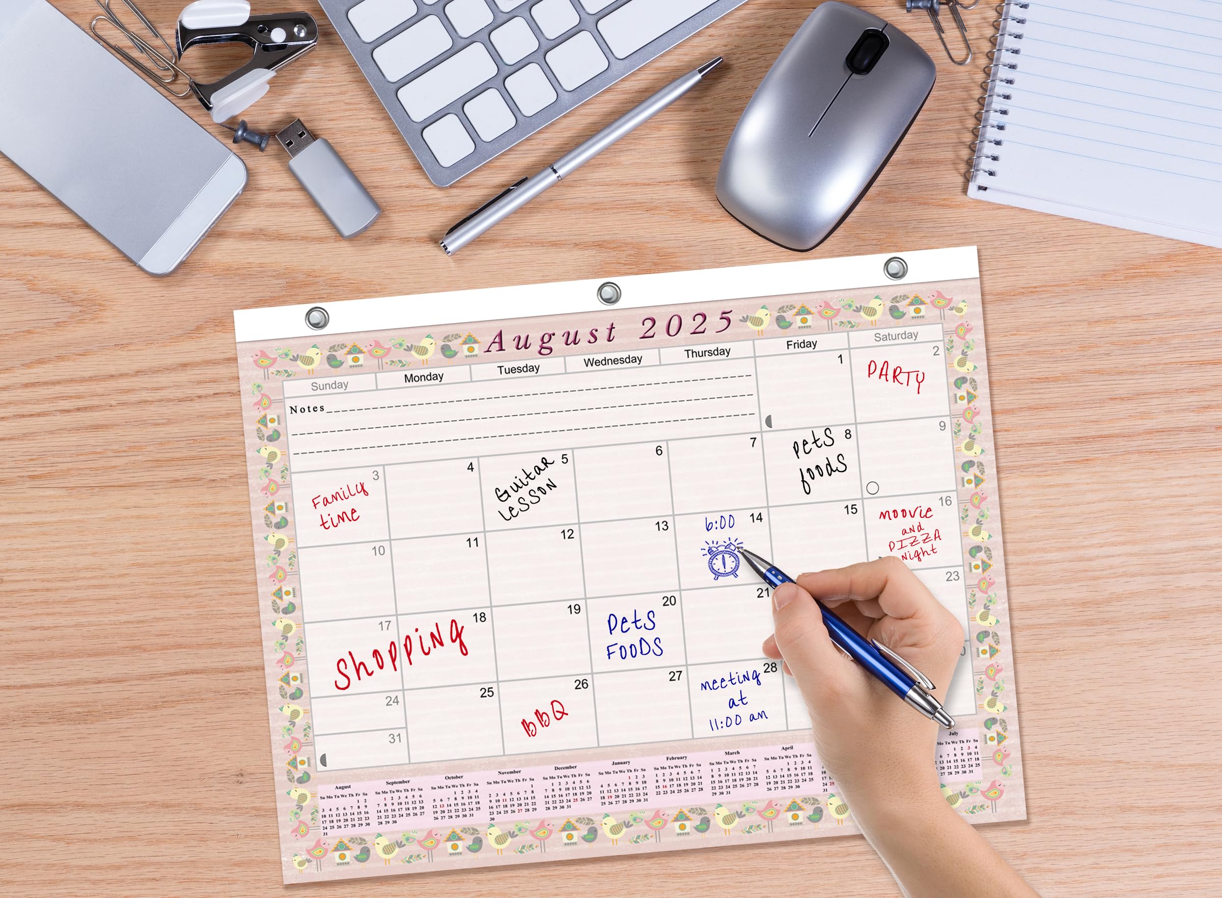 2025-2026 12-Month Student Academic Planner | Durable 3-Ring Binder, Desk & Wall Calendar | Perfect for College, High School & University | Back to School Supplies | Made in USA | Ideal for Homework Tracking, Exam Scheduling & Time Management