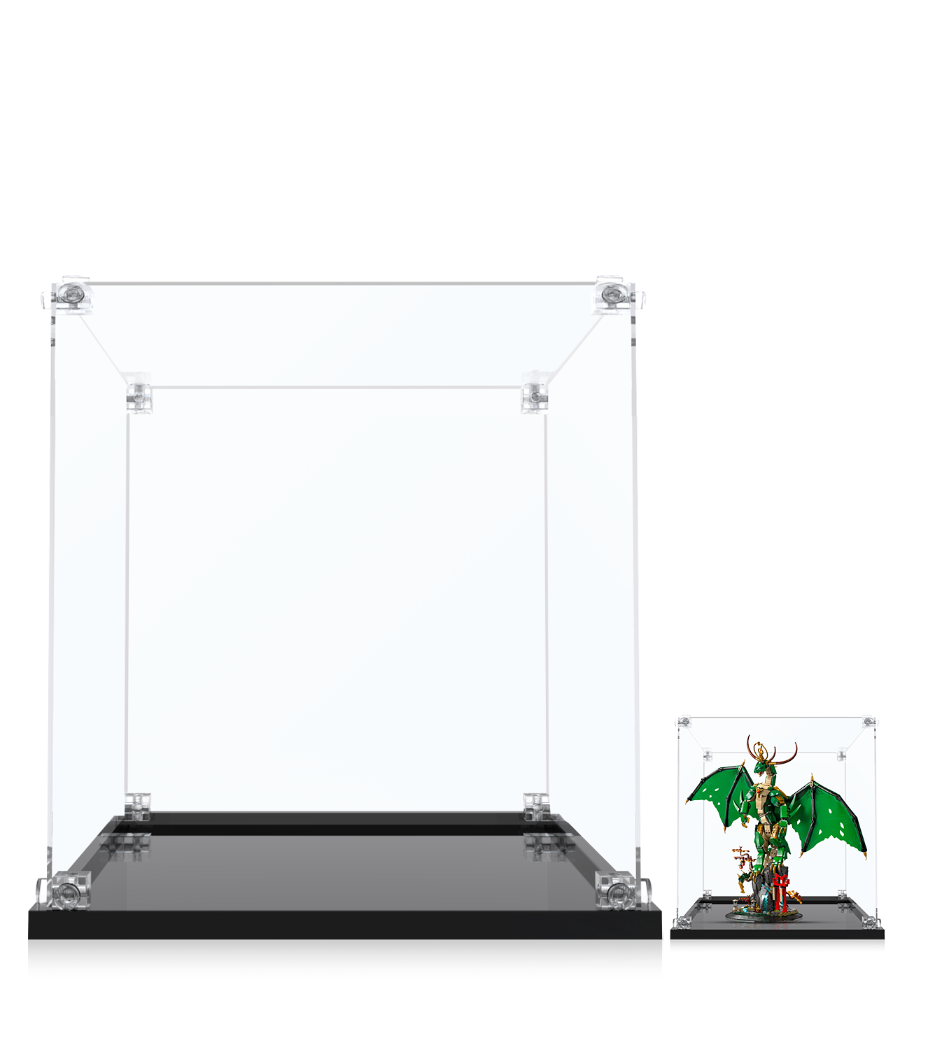 LEGO® NINJAGO® The Guardian Dragon 71847 Display Case - Premium Acrylic Protector for Collectible Building Sets - Perfect for Showcasing & Protecting Your LEGO Ninjago Dragon Model