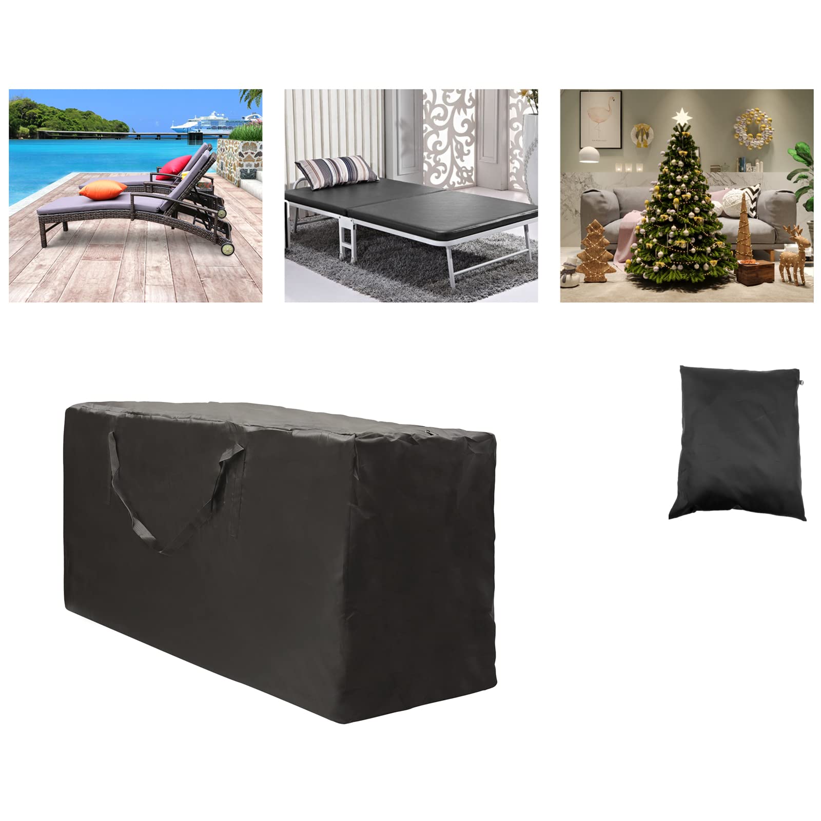 2 Pack Waterproof Outdoor Cushion Storage Bags 48