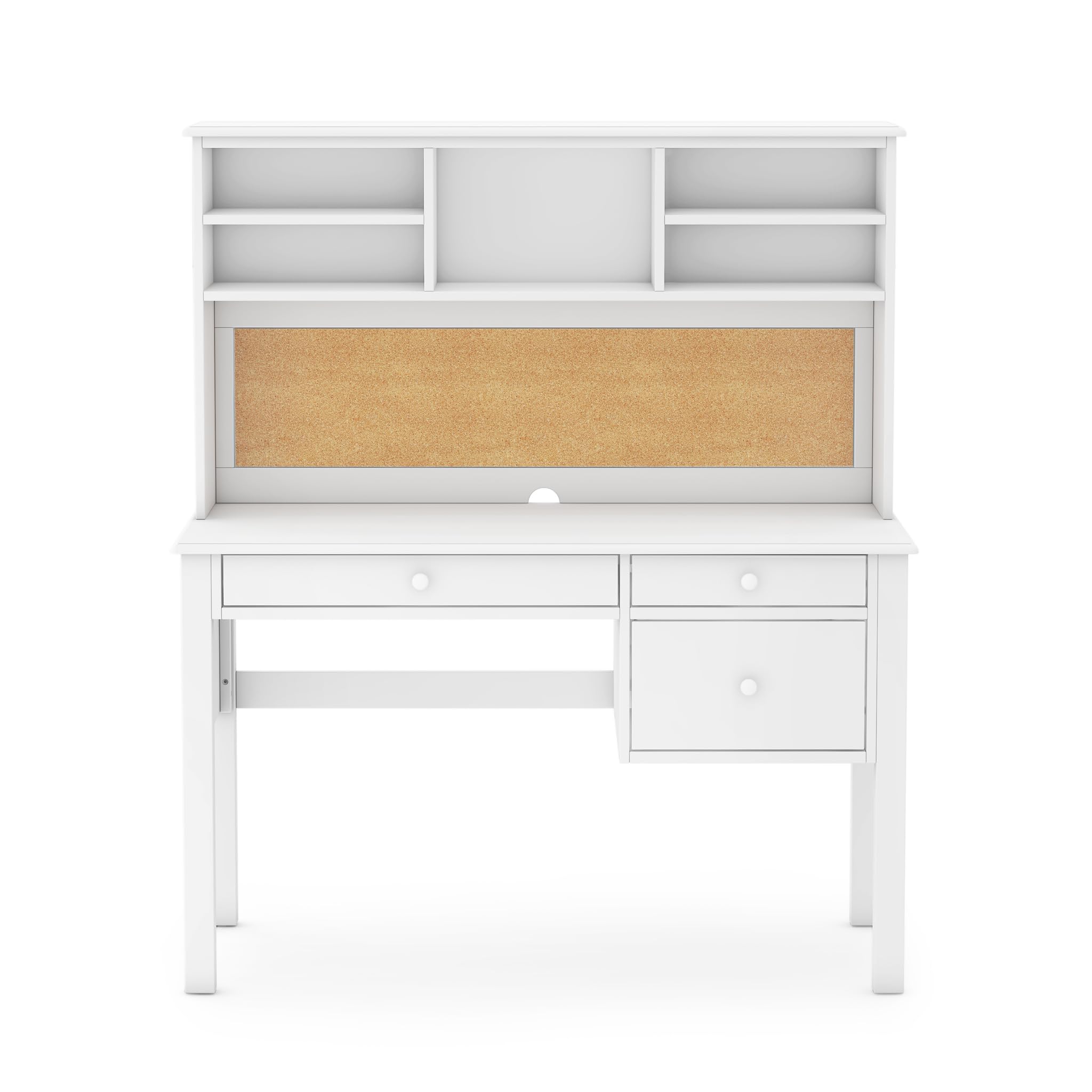 Guidecraft Madison Kids Desk with Hutch & Chair Set - White Wooden Study Table with Storage Drawers & Shelves for Boys & Girls | Perfect for Homework, Art Projects & Bedroom Organization