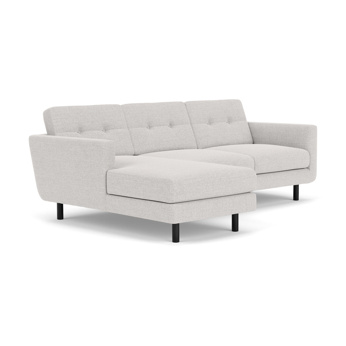 Conrad Fabric Left Chaise Sofa - Modern L-Shaped Sectional Couch with Reversible Chaise Lounge for Living Room, Apartment & Home Theater Comfortable Seating