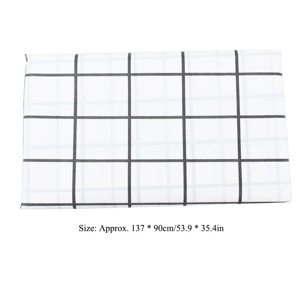 Shanrya Plaid Print Durable Tablecloth - Waterproof Table Protector for Dining Table, Office Desk, Book Study (Perfect for Dinner Parties, Home Decor & Workspace Protection)