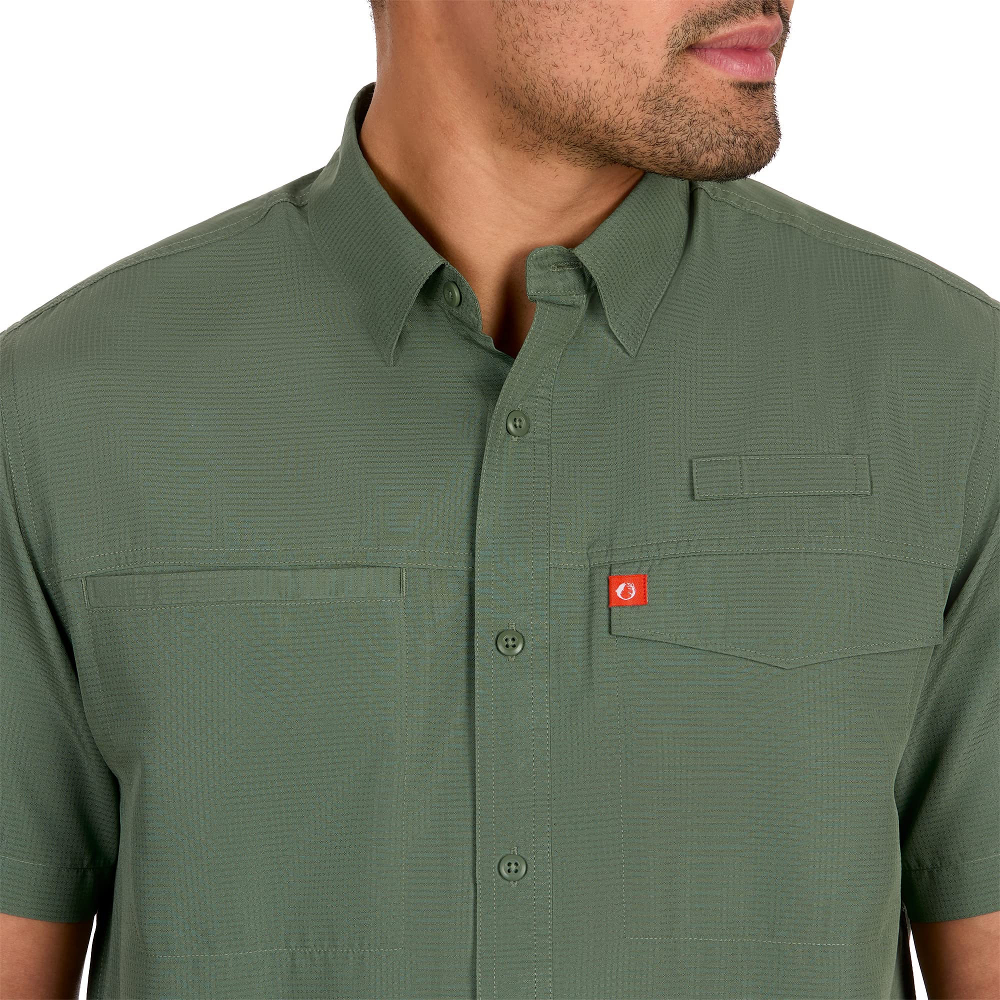 Men's Quick-Dry Fishing Shirt - Breathable Polyester Short Sleeve Outdoor Shirt for Hiking, Camping & Summer Activities | American Outdoorsman Collection