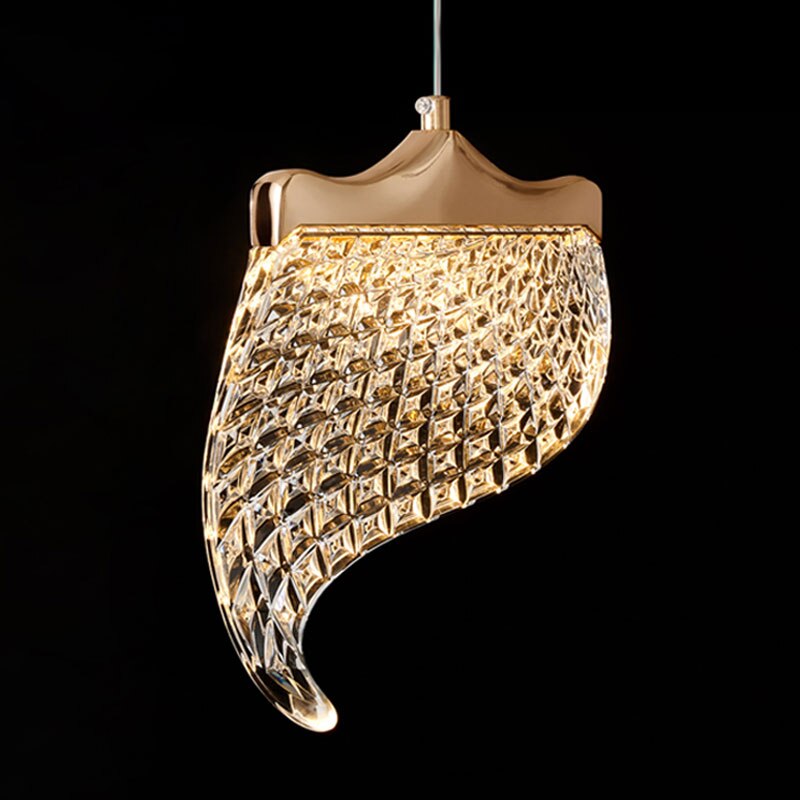 Elegant Petals Crystal Staircase Chandelier - Modern Lighting Fixture for Home & Entryway Decor | Perfect for Living Rooms, Foyers, and Stairwells