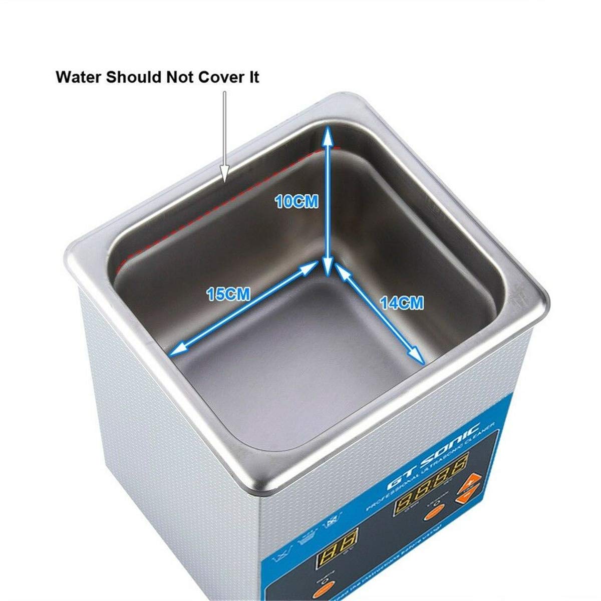 ELEOPTION Professional Ultrasonic Cleaner 1.7L Large Capacity with Digital Timer - Jewelry Cleaning for Rings, Eyeglasses, Lenses, Watches - Perfect for Home, Salon & Jewelry Store Use
