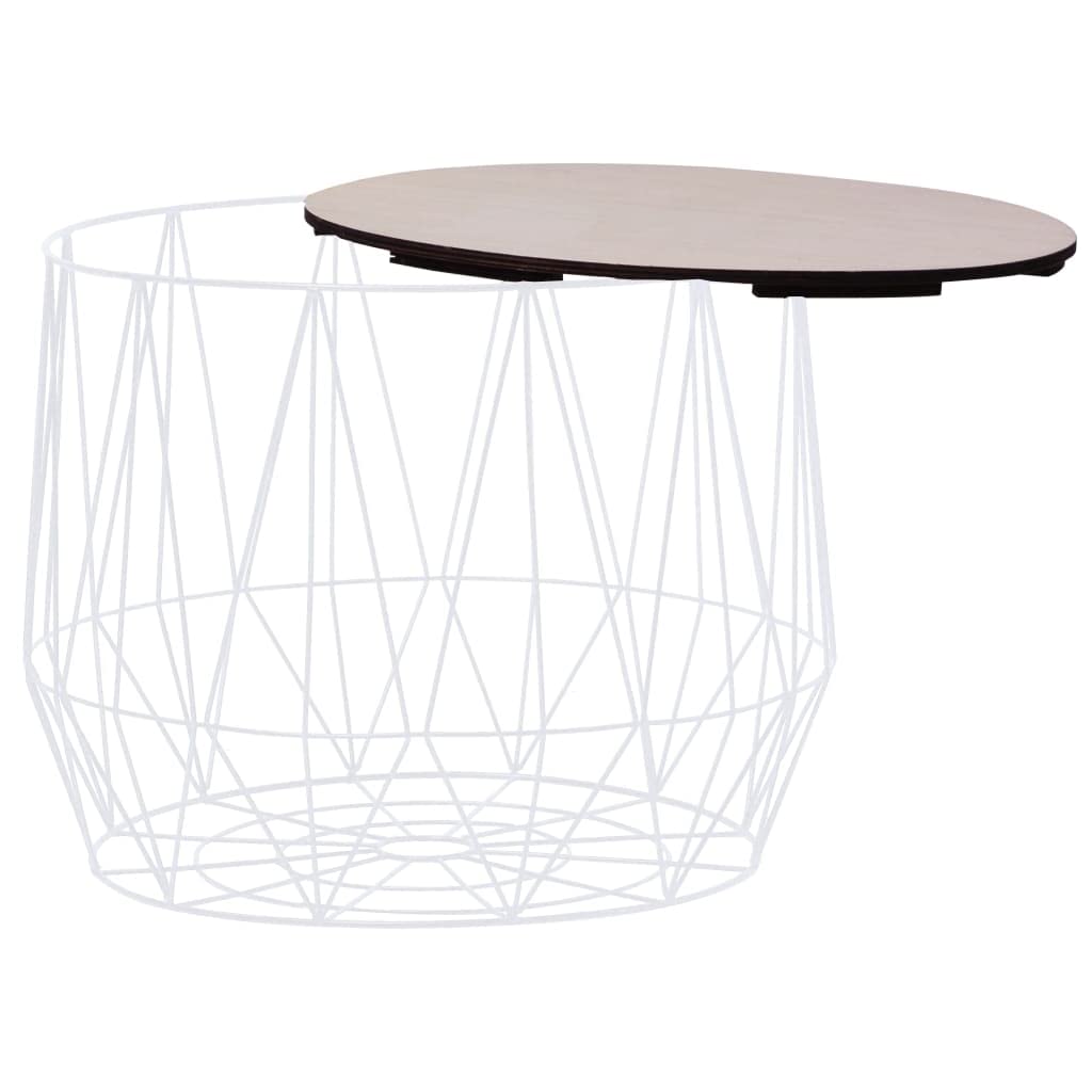 Modern White Coffee Table Set of 2 - SKM Minimalist Living Room Furniture for Small Spaces, Home Decor & Apartment Essentials