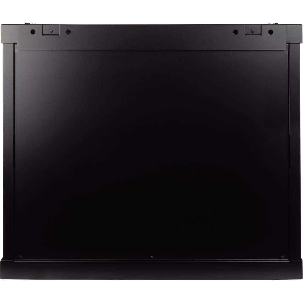 NavePoint 9U Deluxe IT Wall Mount Cabinet - 19-Inch Server Network Rack with Locking Perforated Door, Black - Includes Shelves for Secure Data Center & Office Equipment Storage
