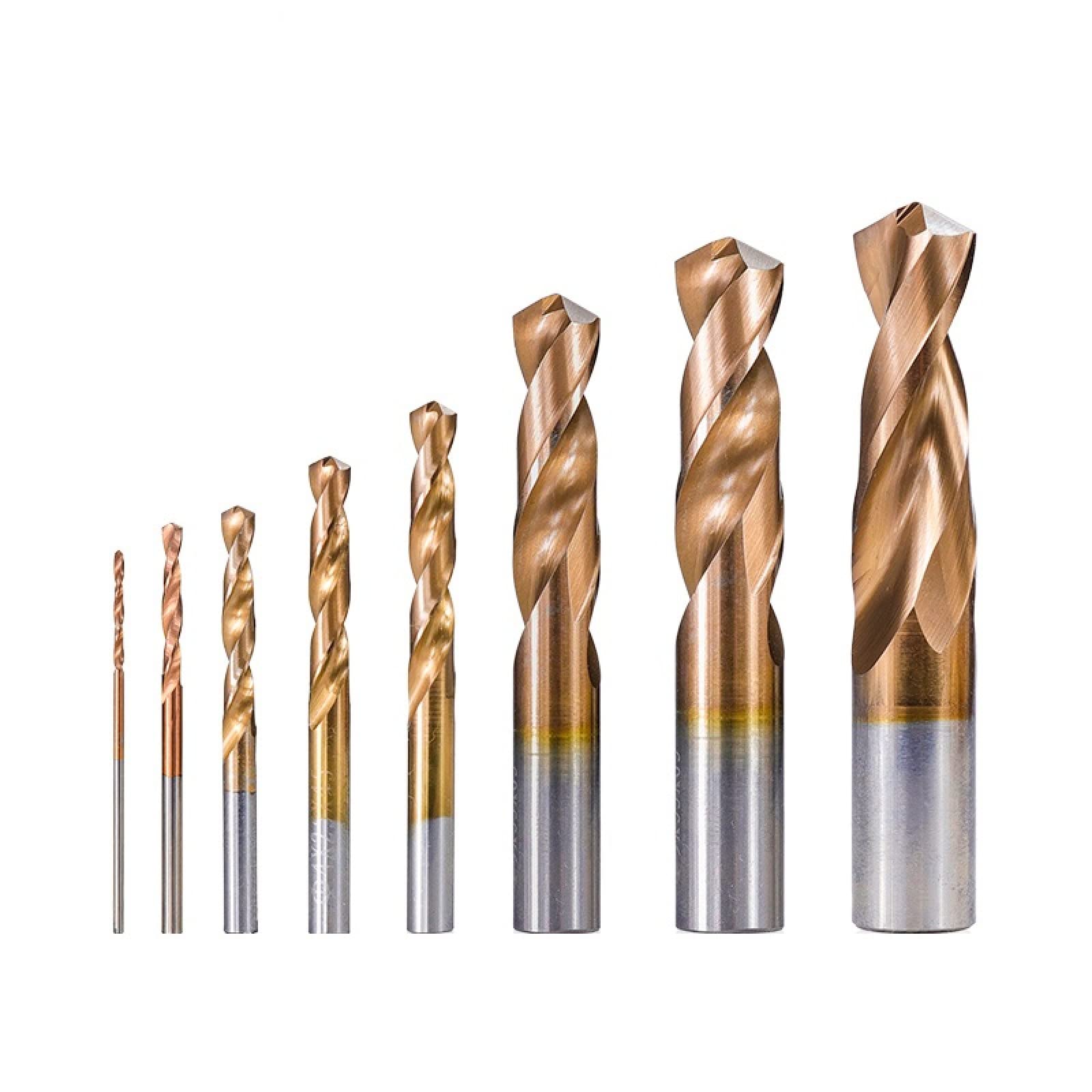 TiCN Coated Carbide Drill Bit 8.0mm - High Precision CNC Lathe Tool for Metalworking | Perfect for Steel, Aluminum & Stainless Steel Drilling