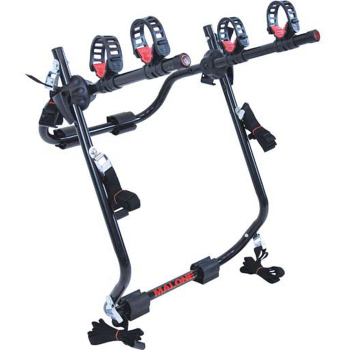 Malone RunWay BC2 Bike Trunk Rack - Heavy Duty Bicycle Carrier for Cars, SUVs & Hatchbacks - Easy to Install & Secure Transport for Road & Mountain Bikes - Perfect for Road Trips, Camping & Outdoor Adventures