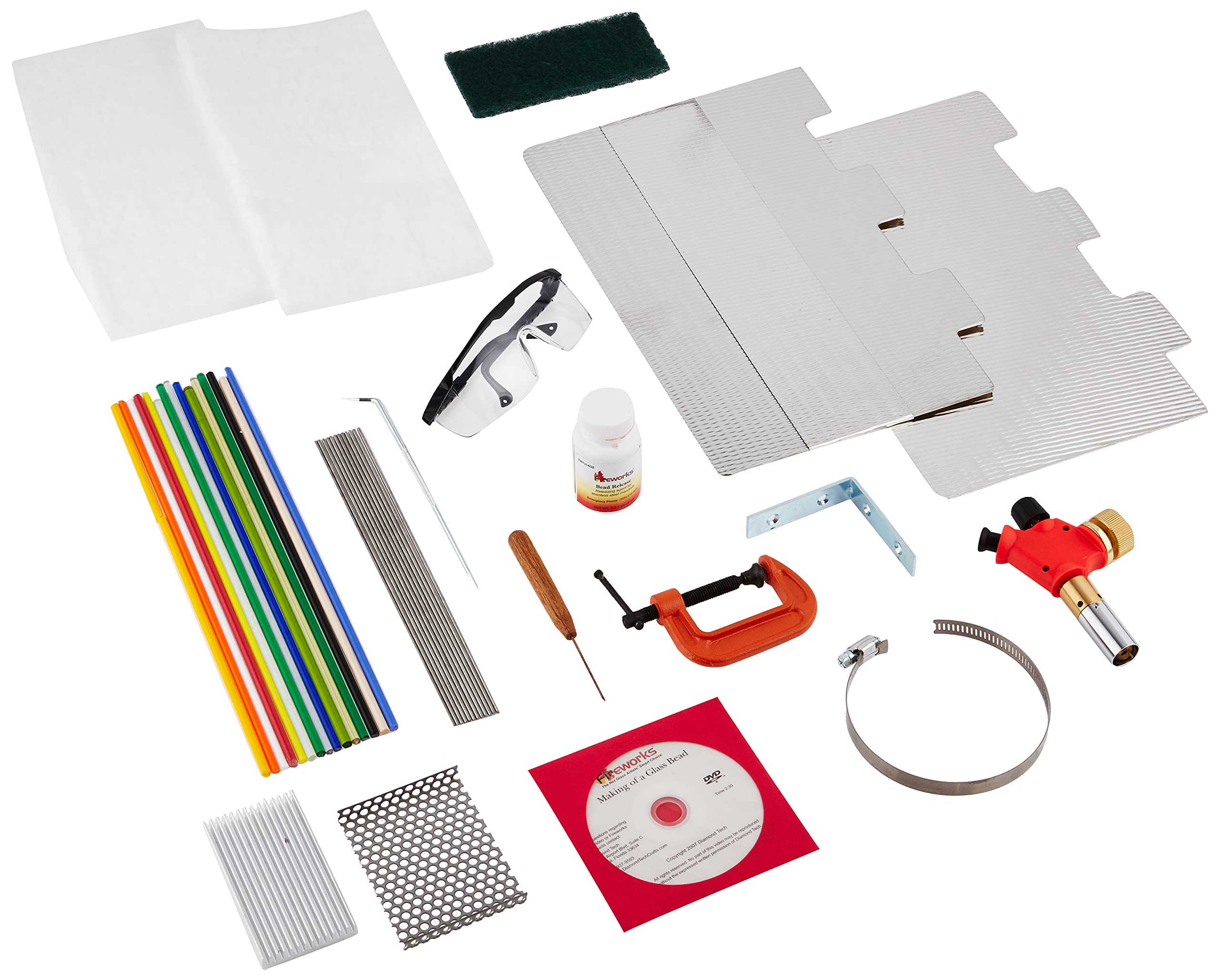Fuseworks Diamond Tech Crafts Fireworks Glass Bead Making Kit for Beginners - DIY Jewelry Making, Arts & Crafts, Home Decor Projects
