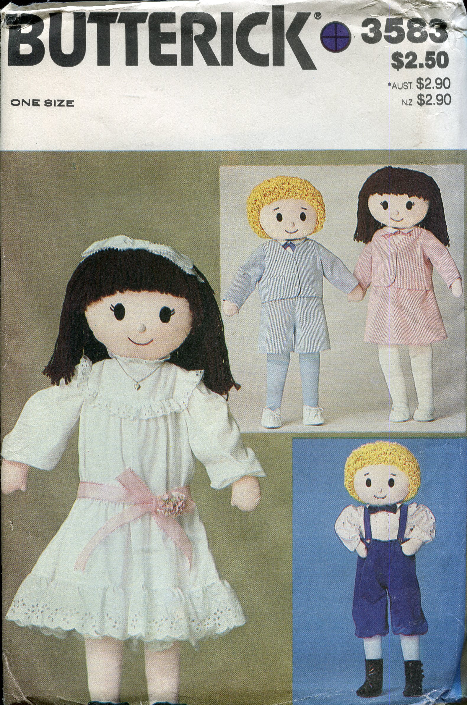 Butterick Pattern 3583 - Sewing Pattern for Boy & Girl Doll Clothes | DIY Doll Dressmaking | Perfect for Handmade Doll Outfits & Costumes