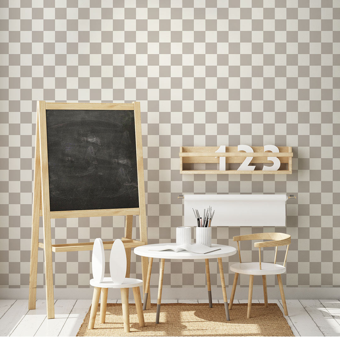 Checkmate Peel and Stick Wallpaper - Self Adhesive Removable Wallpaper for Bedroom, Living Room, Kitchen - Easy to Install & Remove - Waterproof Vinyl Wallpaper for Home Decor