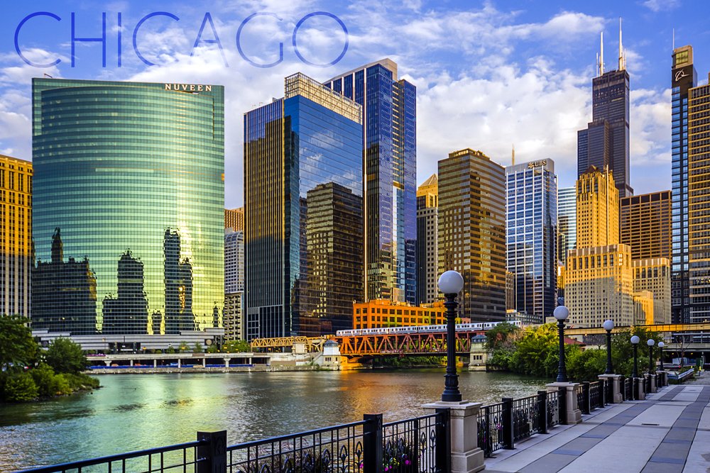 Chicago Illinois Skyline Metal Wall Art - 16x24 Gallery Quality Aluminum Print for Home & Office Decor - Perfect for Living Room, Bedroom or Office Spaces