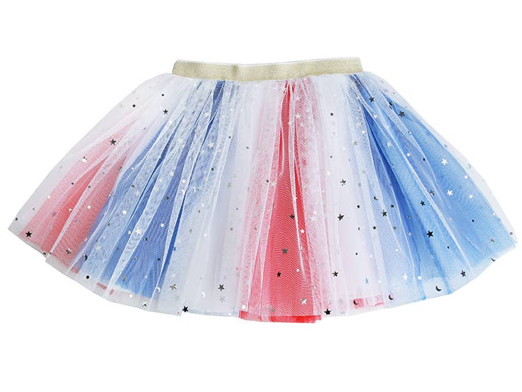 Red White and Blue Stars Tutu Dress for Girls 2-6 Years - Patriotic 4th of July Costume, Birthday Party Outfit & Photo Shoot Prop