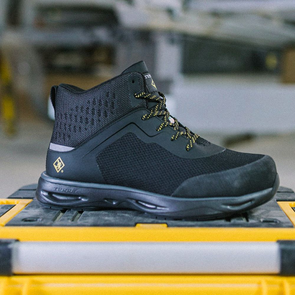 Terra Lites MID TR0A4NRTBLK Composite Toe Athletic Safety Shoes for Men & Women - Black | Lightweight Work Shoes for Construction, Warehouse & Industrial Safety