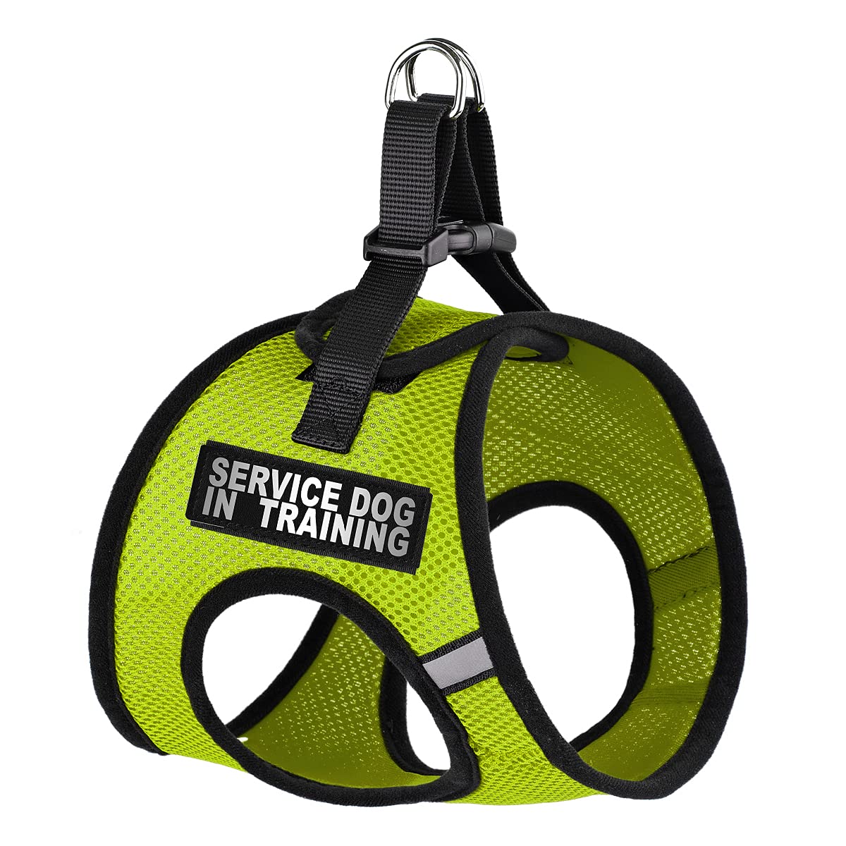 **Dogline York Step-in Mesh Dog Harness with Service Dog Training Patches - No Choke, Soft Padded Vest for Small, Medium & Large Dogs (17-19