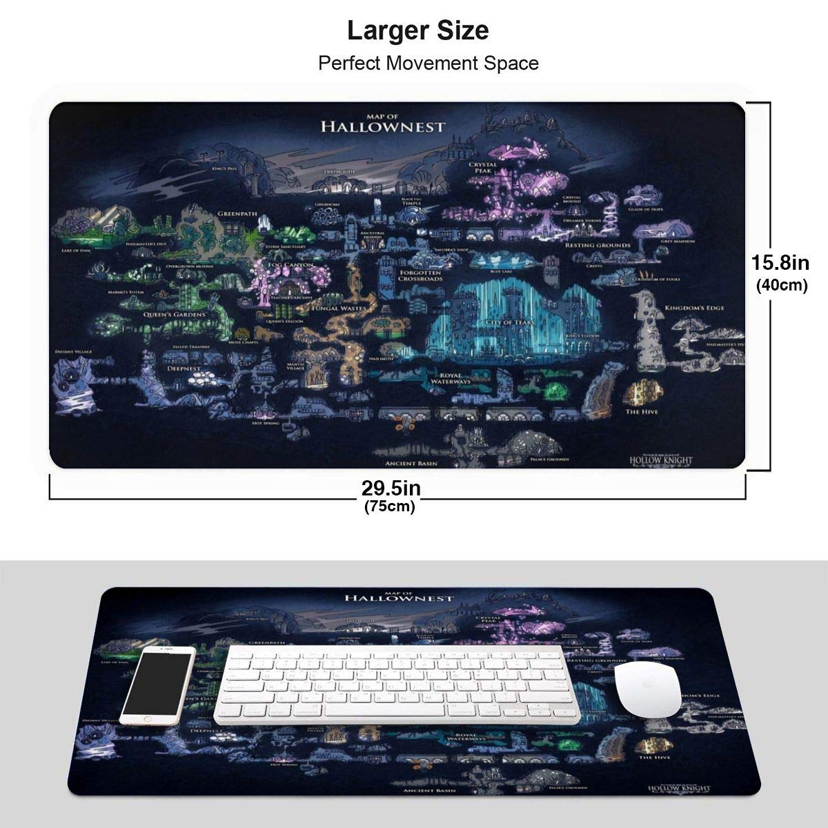 Large Gaming Mouse Pad - Extended Size Non-Slip Rubber Base Desk Mat for PC, Laptop & Computer | Perfect for Gaming, Office Work & Home Use