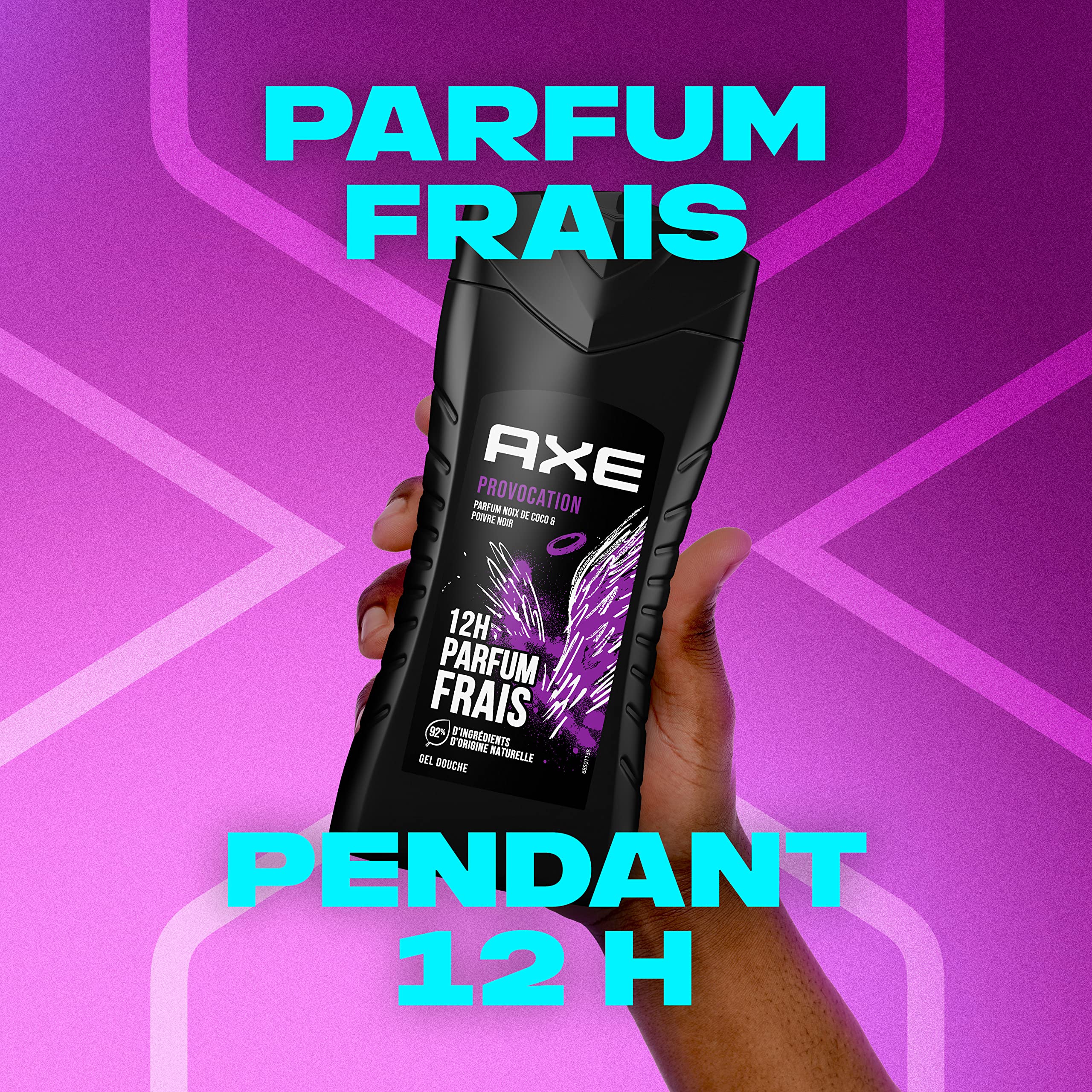 AXE Excite Body Wash for Men, 250ml - Energizing Shower Gel with Refreshing Scent, Hydrating Formula - Perfect for Morning Shower & Gym Post-Workout Refreshment