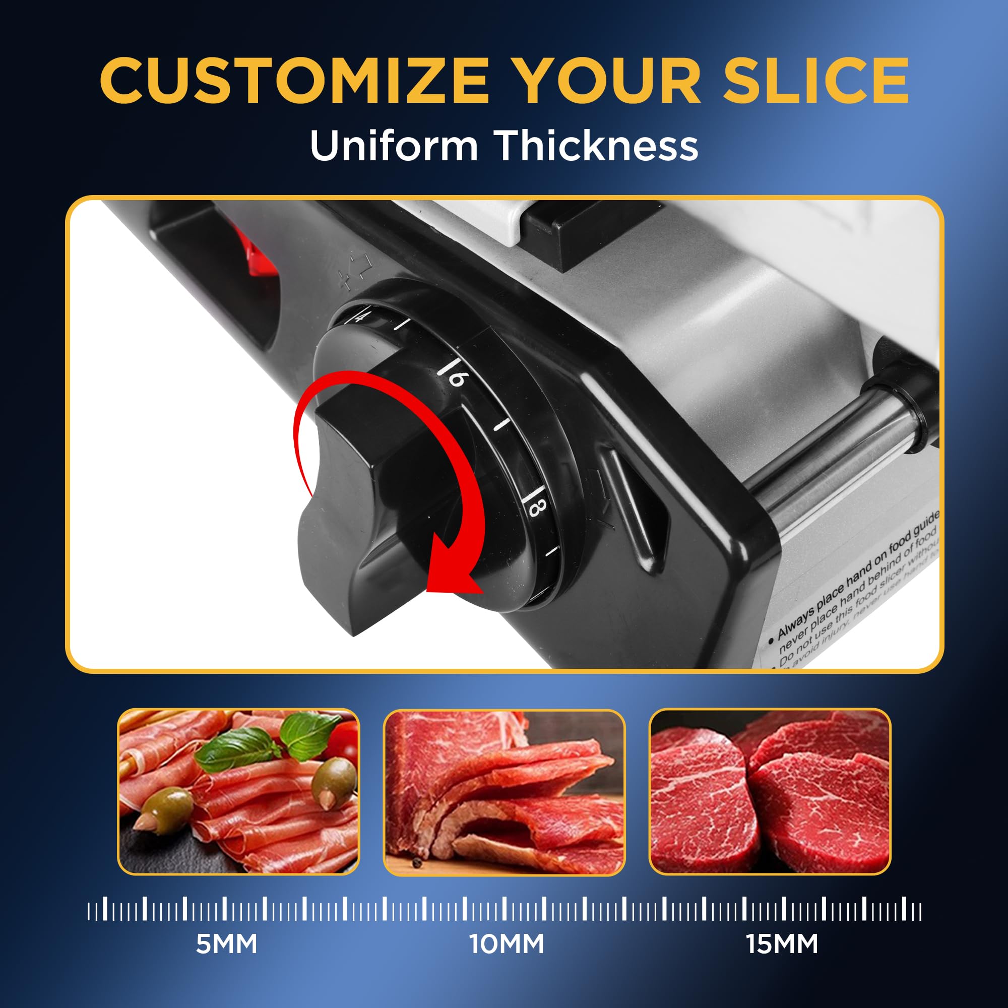 Electric Deli Food Slicer - 8.7